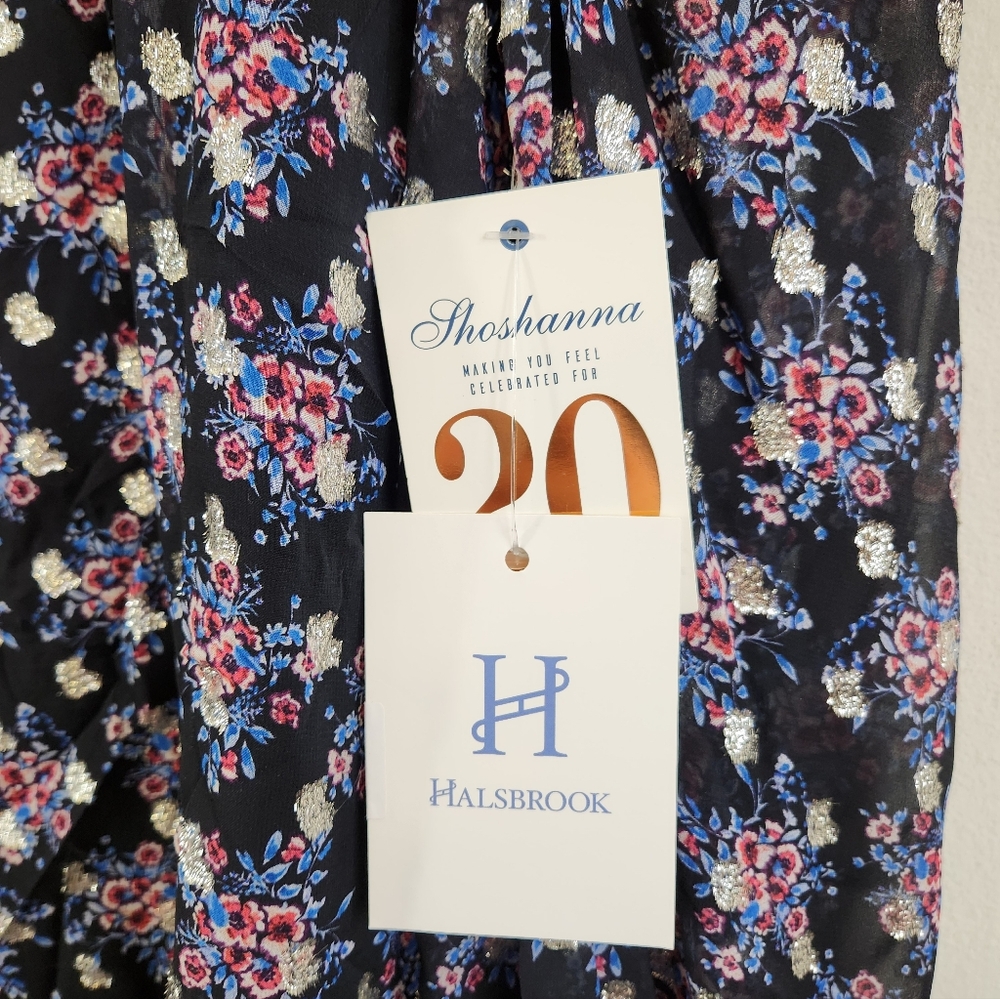 Shoshanna Floral Metallic Blouse - Picture 7 of 8